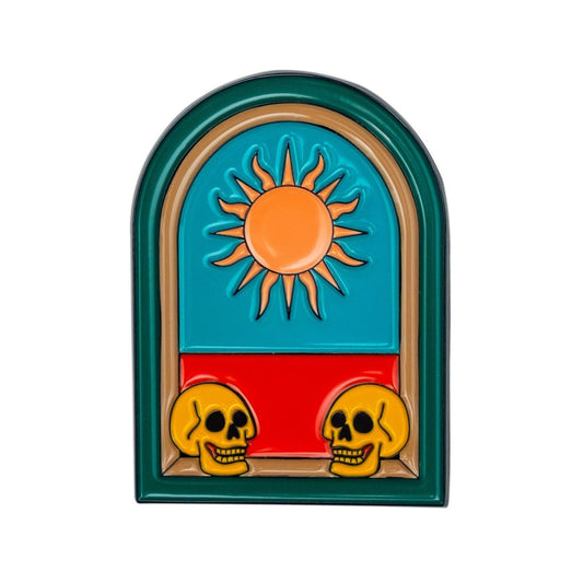 Skull Window Portal Pin - Enamel Pin - Pretty Bad Co.
