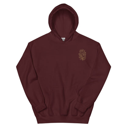 Snake and rose embroidered hoodie - Hooded Sweatshirt - Pretty Bad Co.