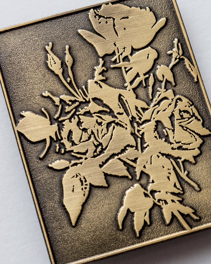 Antique Gold Roses Pin